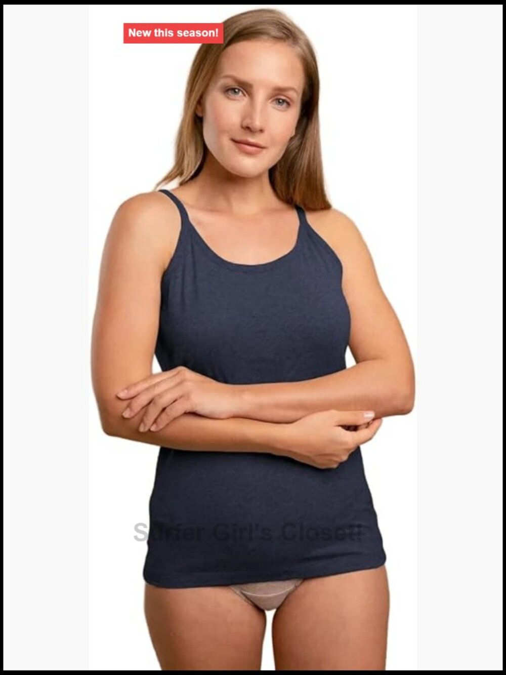 Hypoallergenic Organic Cotton Camisole Sleeveless Scoop Neck Adjustable Straps